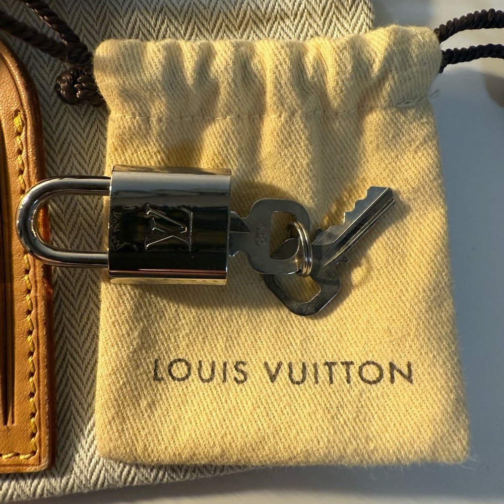 Louis Vuitton Black and Cream Bag with Lock - Picture 5 of 8